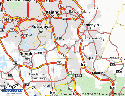 MICHELIN Bangi Villa map - ViaMichelin