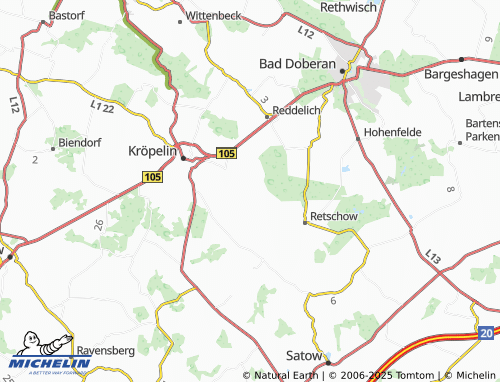 Mapa MICHELIN Brusow Ausbau - ViaMichelin
