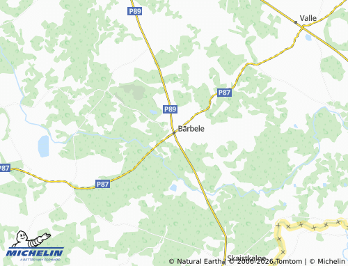Mapa MICHELIN Bārbeles pagasts - ViaMichelin