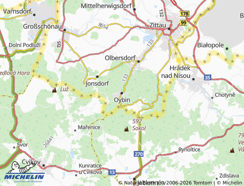 Carte MICHELIN Oybin - ViaMichelin