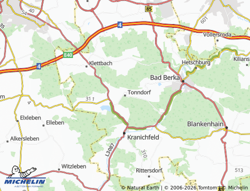 Mapa MICHELIN Tonndorf - ViaMichelin