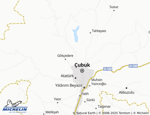 MICHELIN Aşağıçavundur map - ViaMichelin