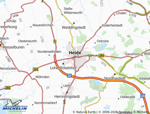 MICHELIN Heide map - ViaMichelin