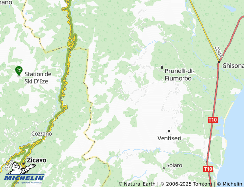 Mappa MICHELIN San-Gavino-di-Fiumorbo - ViaMichelin