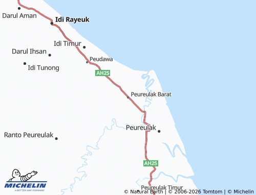 MICHELIN Peureulak Barat map - ViaMichelin