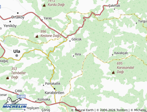 MICHELIN Kıra map - ViaMichelin