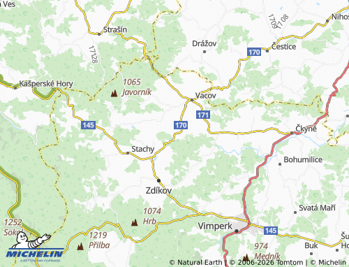 Mapa MICHELIN Čábuze - ViaMichelin