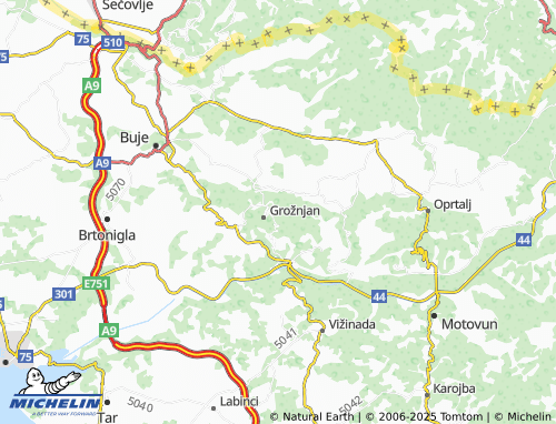 MICHELIN Pertići map - ViaMichelin