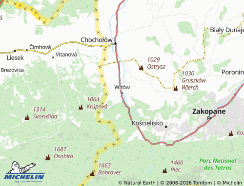 MICHELIN Witów map - ViaMichelin