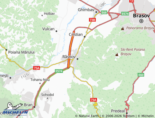 MICHELIN Rasnov map - ViaMichelin