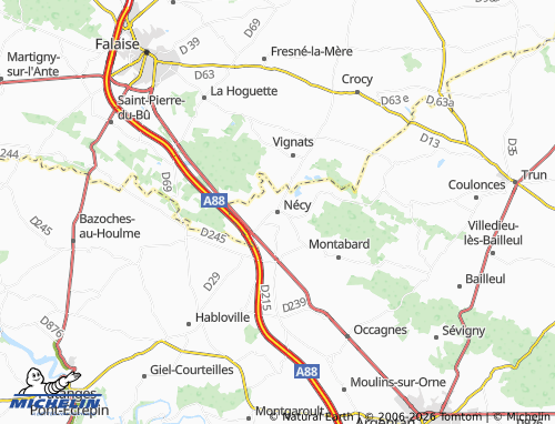 MICHELIN Nécy map - ViaMichelin