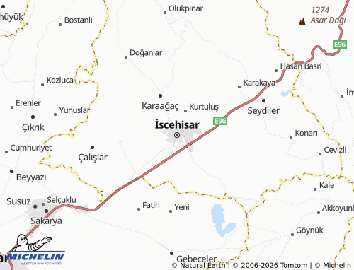 MICHELIN İscehisar map - ViaMichelin