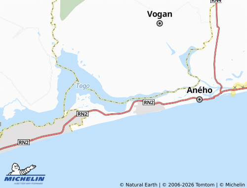 MICHELIN Togoville map - ViaMichelin