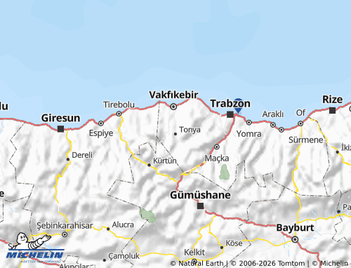 Mappa MICHELIN Tonya - ViaMichelin