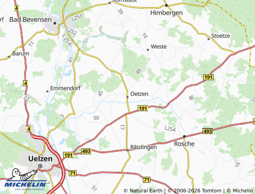 MICHELIN Oetzen map - ViaMichelin