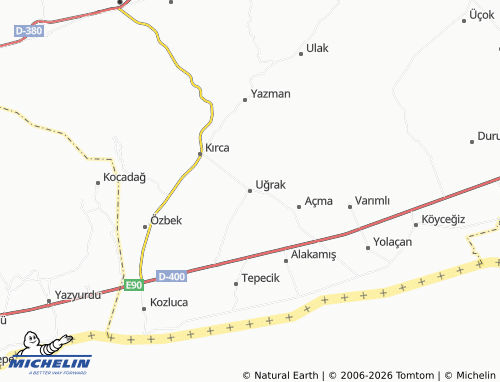 MICHELIN Uğrak map - ViaMichelin