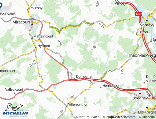 MICHELIN-Landkarte Bouzemont - ViaMichelin