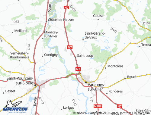 Carte MICHELIN Saint-Loup - ViaMichelin