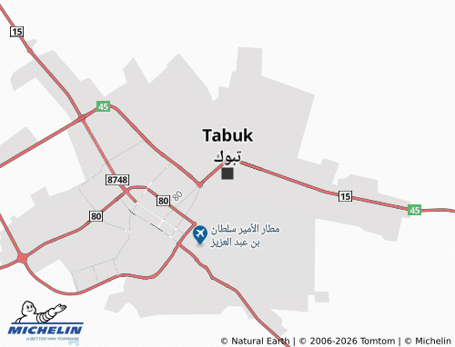 Carte MICHELIN Tabuk - ViaMichelin