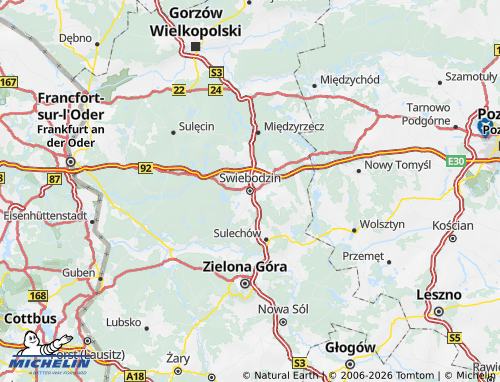 MICHELIN-Landkarte Swiebodzinski - ViaMichelin