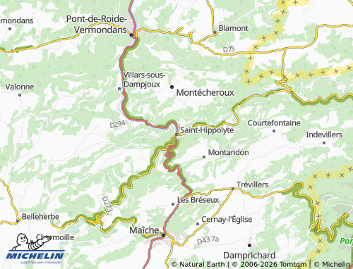 Mapa MICHELIN Saint-Hippolyte - ViaMichelin