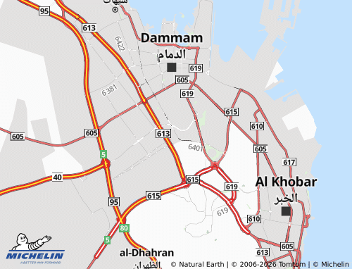 MICHELIN-Landkarte al-Wahah - ViaMichelin
