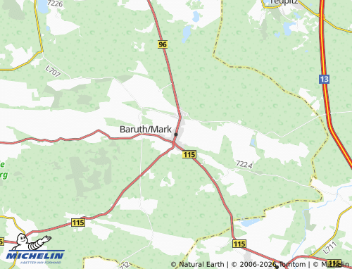 Mappa MICHELIN Baruth/Mark - ViaMichelin