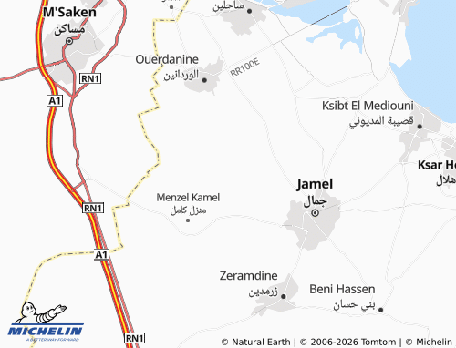 Carte MICHELIN Bir Ettaieb - ViaMichelin