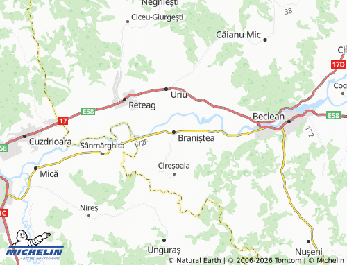 MICHELIN Braniștea map - ViaMichelin