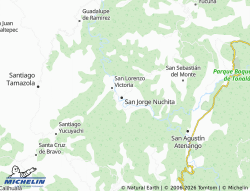 Mappa MICHELIN Santa María Nuchutia - ViaMichelin