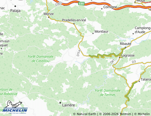 Mappa MICHELIN Serviès-en-Val - ViaMichelin