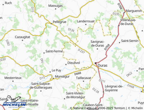 MICHELIN Sainte-Colombe-de-Duras map - ViaMichelin