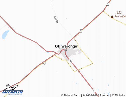 MICHELIN-Landkarte Otjiwarongo Extension 4 - ViaMichelin