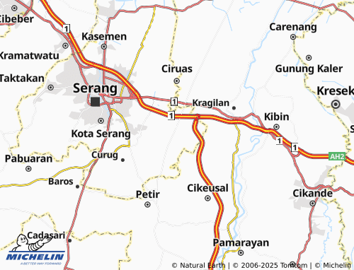 MICHELIN Walantaka map - ViaMichelin
