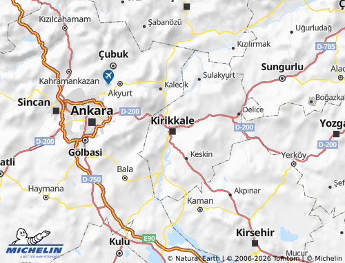 Carte MICHELIN Kirikkale - ViaMichelin
