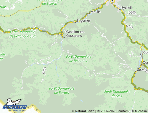 MICHELIN Bethmale map - ViaMichelin