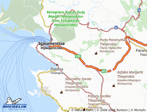 MICHELIN Agia Marina map - ViaMichelin