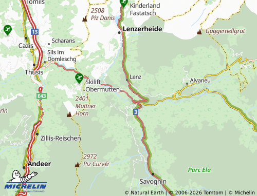 Mapa MICHELIN Prada (EW) - ViaMichelin