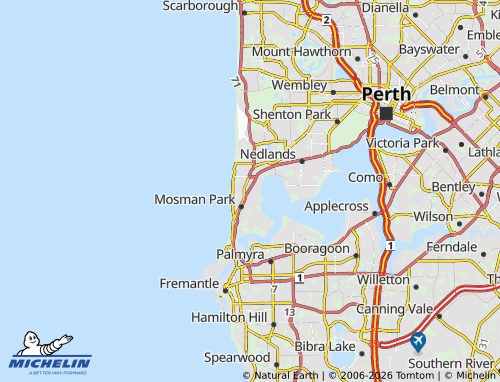 Mapa MICHELIN Peppermint Grove - ViaMichelin