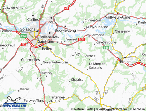 Mappa MICHELIN Acy - ViaMichelin