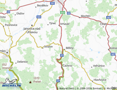 Mapa MICHELIN Kozí - ViaMichelin