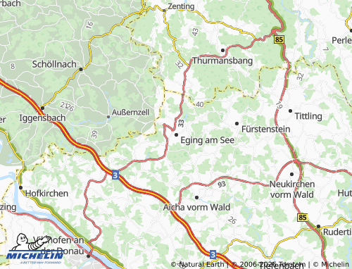 MICHELIN Eging am See map - ViaMichelin