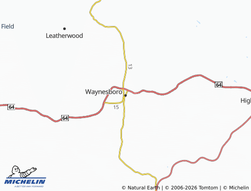 Mapa MICHELIN Waynesboro - ViaMichelin