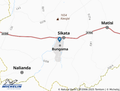 MICHELIN Bungoma map - ViaMichelin