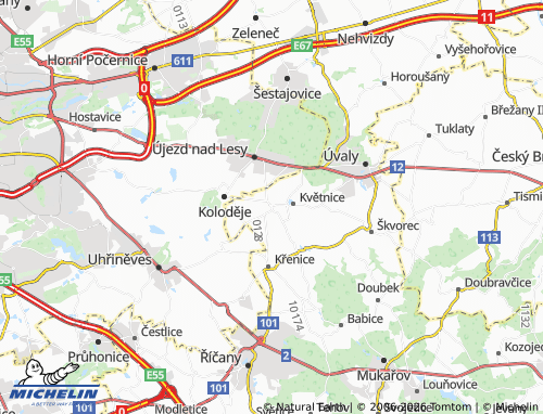 Mappa MICHELIN Sibřina - ViaMichelin