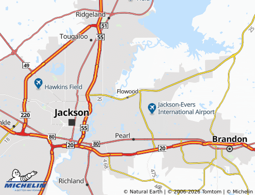 Mapa MICHELIN Flowood - ViaMichelin