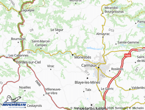 Mappa MICHELIN Monestiés - ViaMichelin