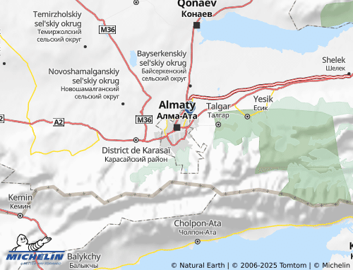 MICHELIN Almaty City map - ViaMichelin