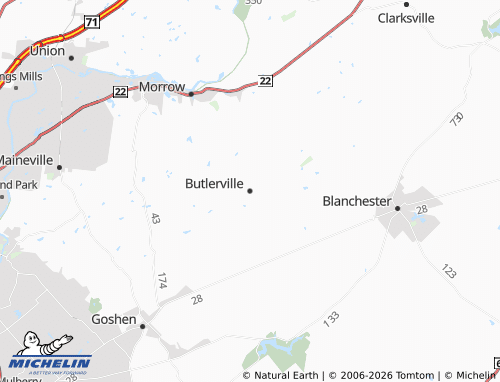 Mappa MICHELIN Butlerville - ViaMichelin