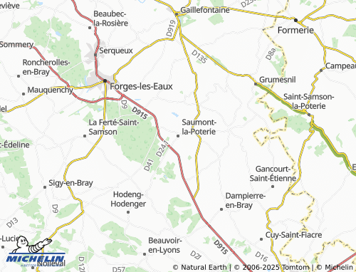 MICHELIN Saumont-la-Poterie map - ViaMichelin